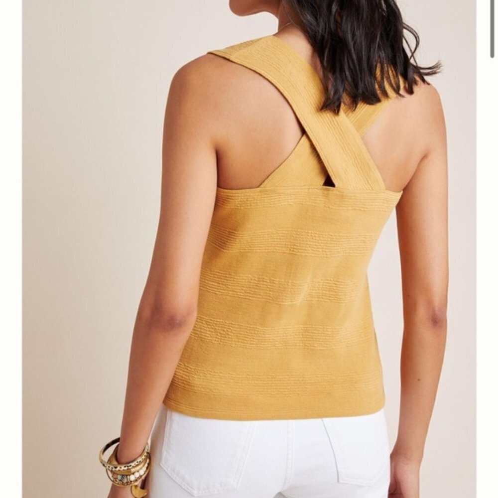 NWT Anthro Maeve Stephie Crossback Tank Top Size M - Picture 6 of 7